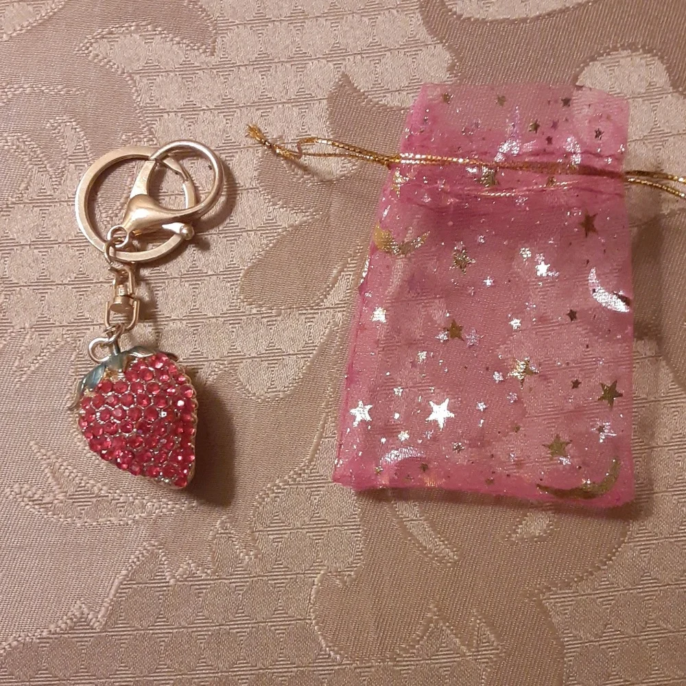 Strawberry Key Chain Bag Charm